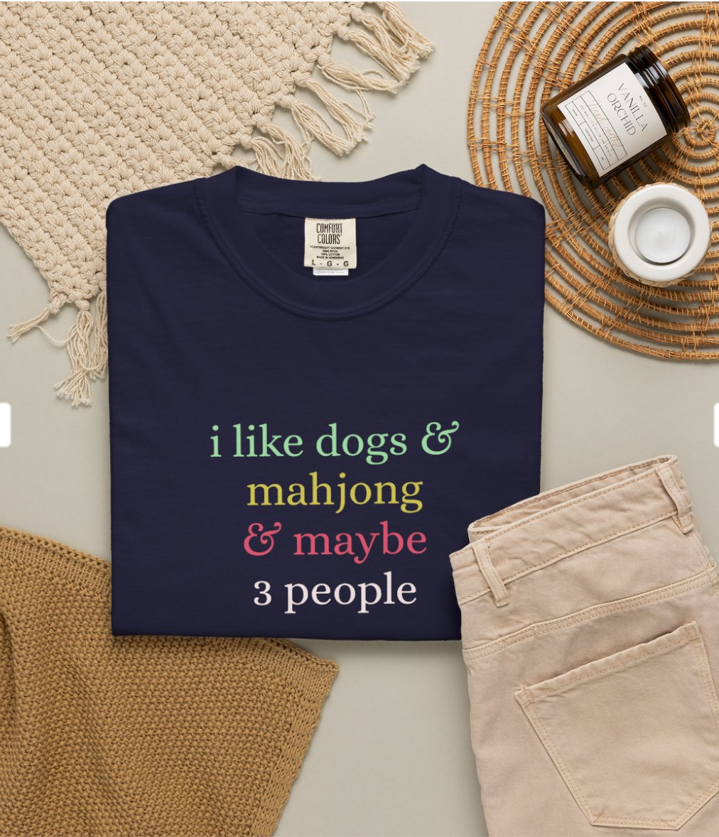 I Love Dogs Tshirt | Comfort Colors | Mahjong