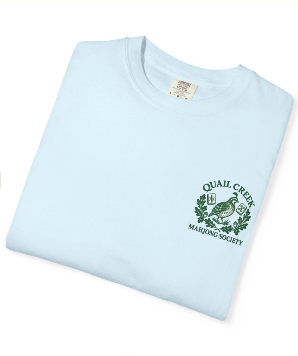 Custom Mahjong Club Tshirt | Quail Creek Mahjong Society | Create Your Own Club Logo