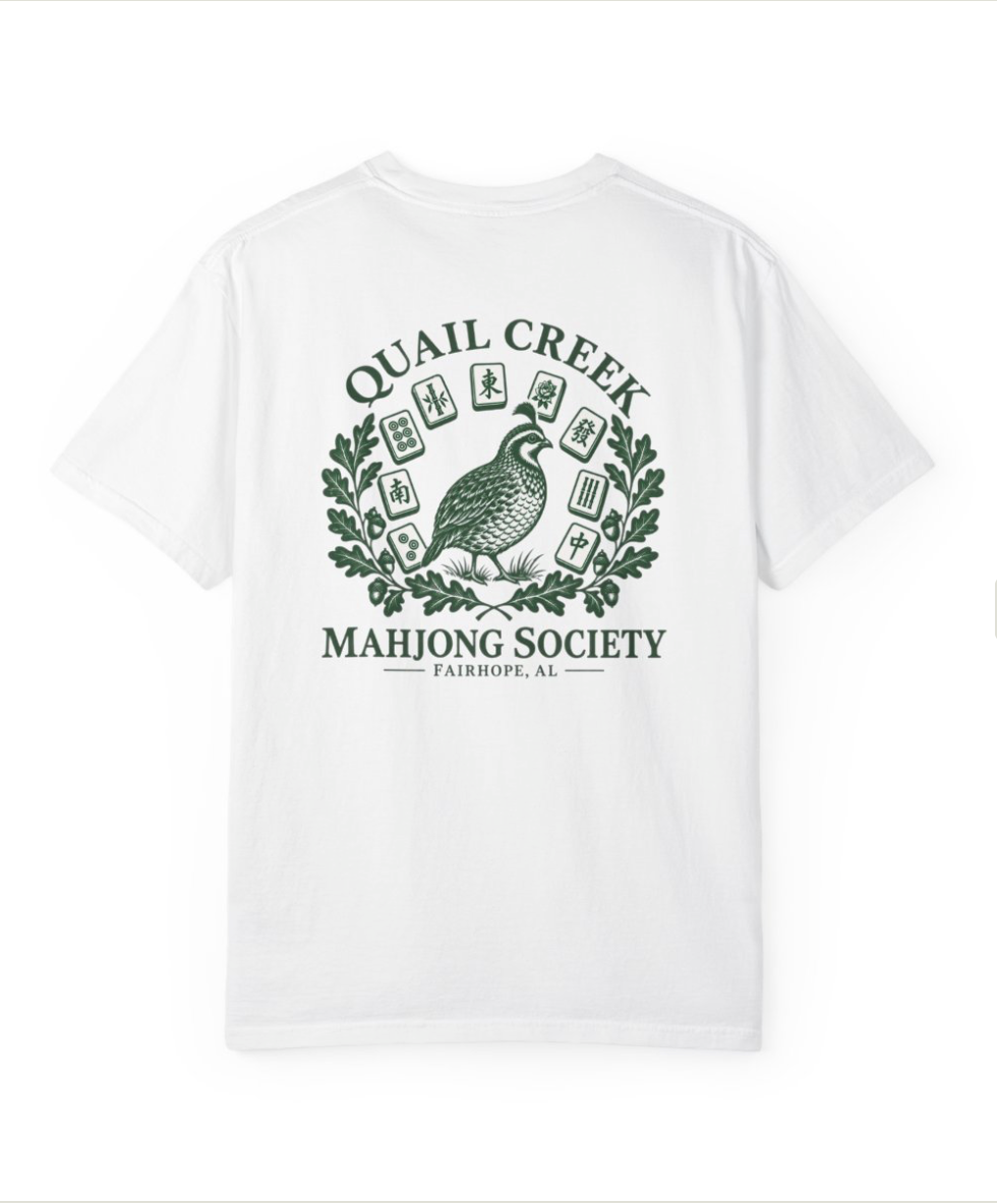 Custom Mahjong Club Tshirt | Quail Creek Mahjong Society | Create Your Own Club Logo