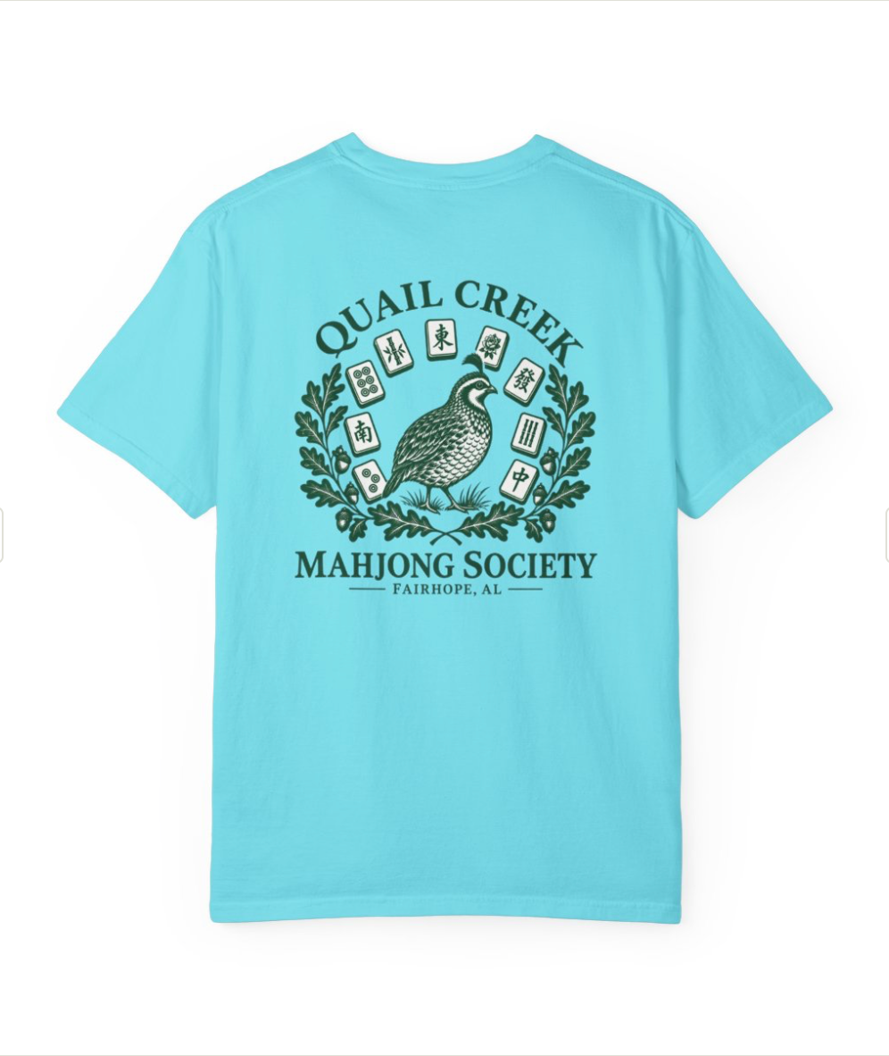 Custom Mahjong Club Tshirt | Quail Creek Mahjong Society | Create Your Own Club Logo