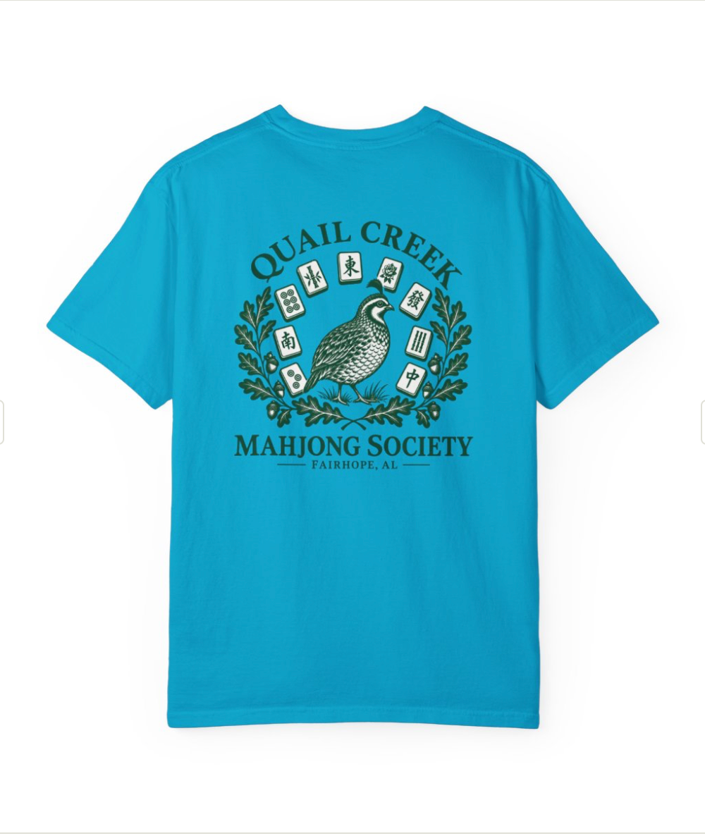 Custom Mahjong Club Tshirt | Quail Creek Mahjong Society | Create Your Own Club Logo