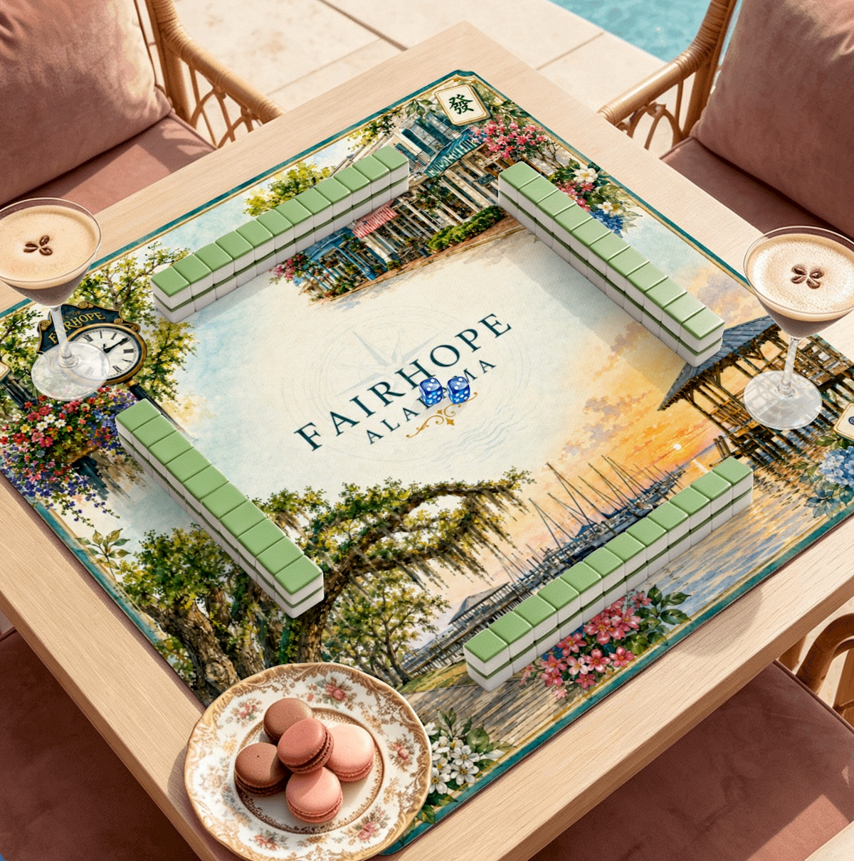 Fairhope Alabama Mahjong Mat