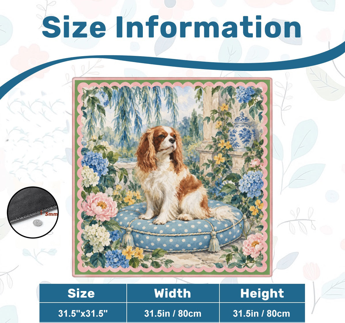 Cavalier King Charles Spaniel Mahjong Mat