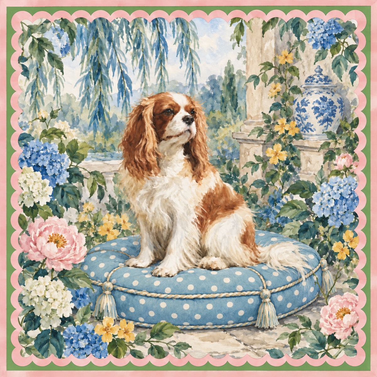 Cavalier King Charles Spaniel Mahjong Mat