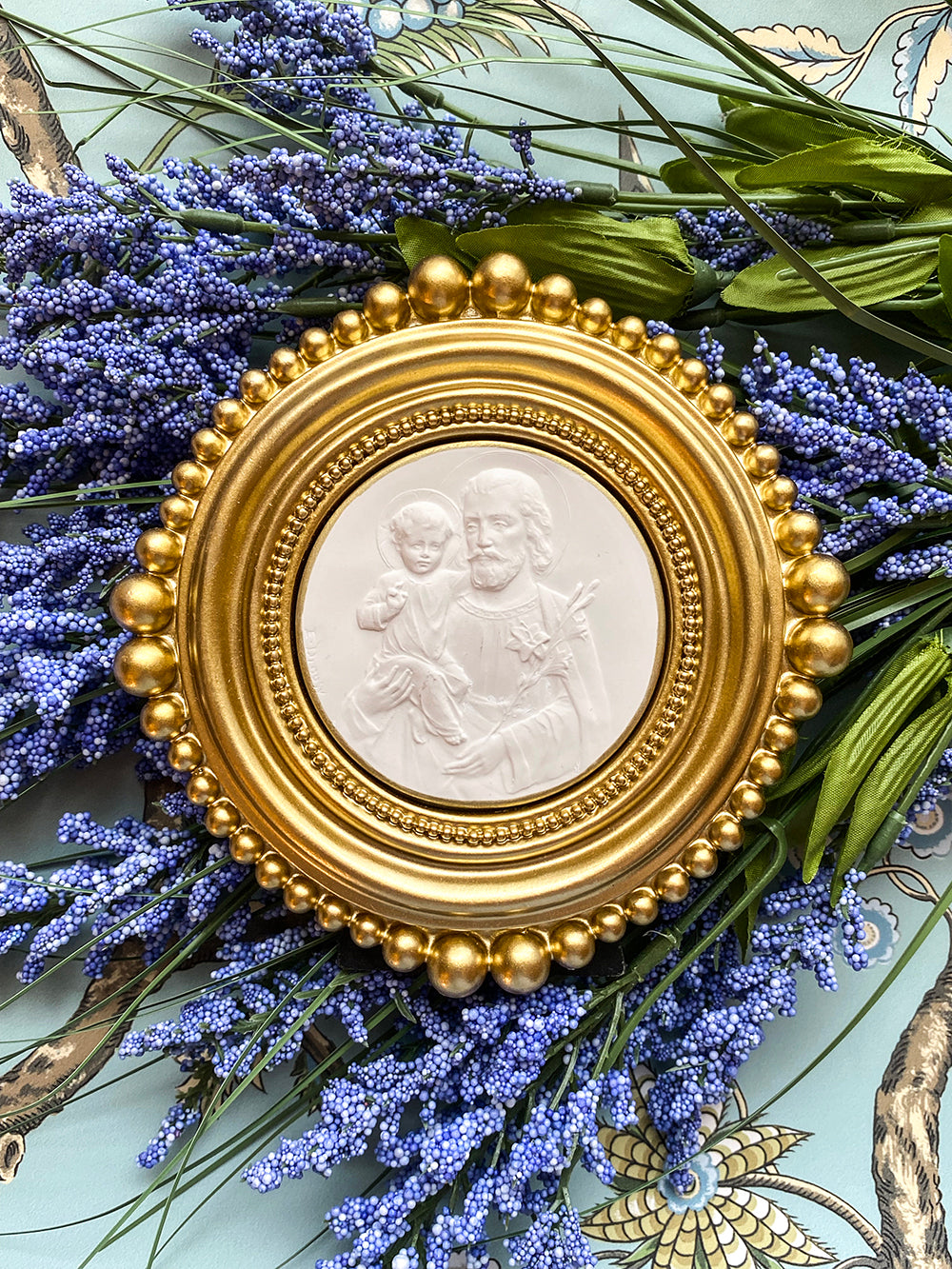 St Joseph and Christ Child Framed Intaglio