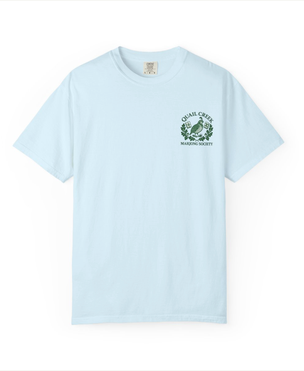 Custom Mahjong Club Tshirt | Quail Creek Mahjong Society | Create Your Own Club Logo