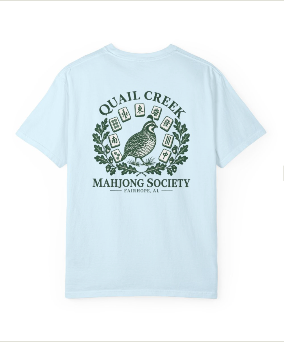 Custom Mahjong Club Tshirt | Quail Creek Mahjong Society | Create Your Own Club Logo