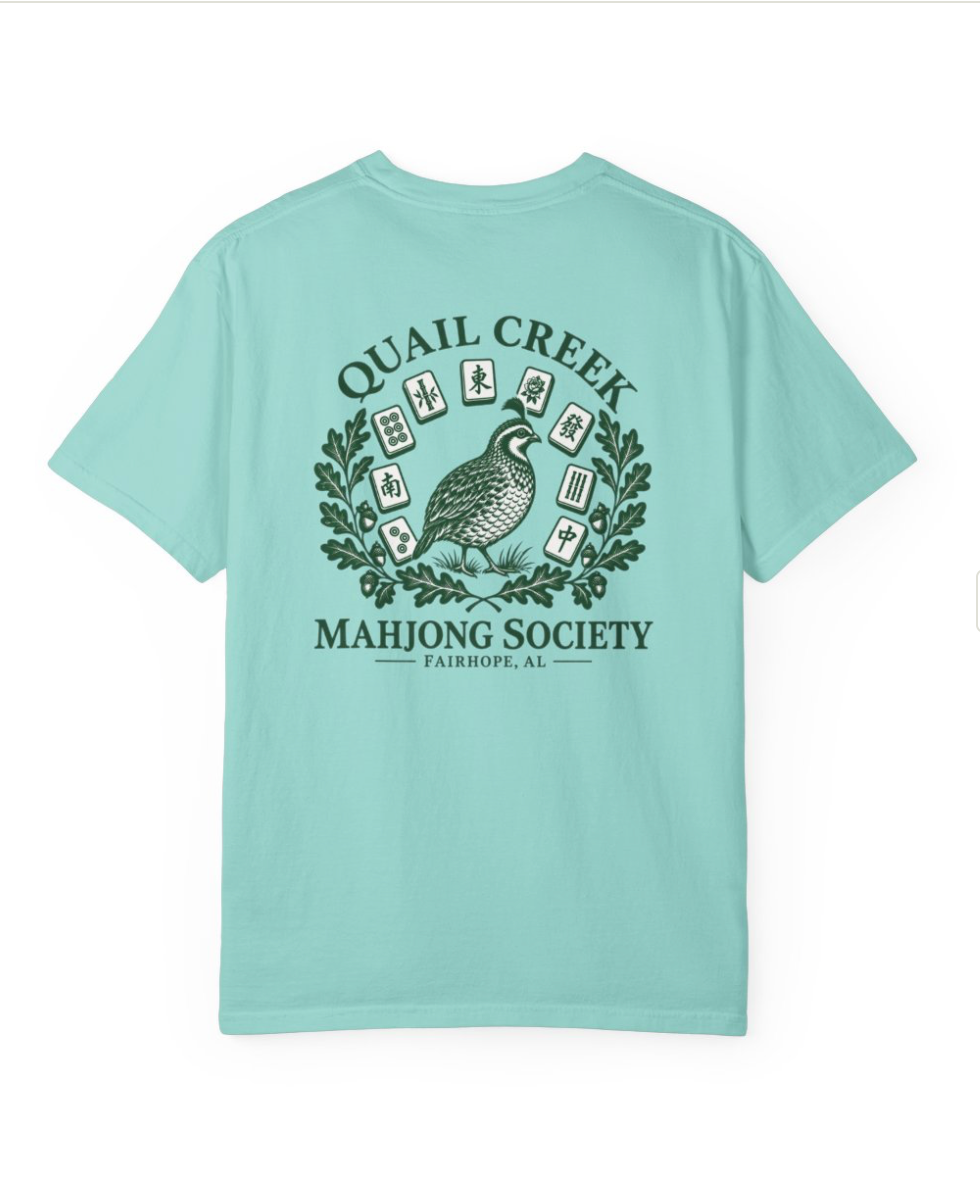 Custom Mahjong Club Tshirt | Quail Creek Mahjong Society | Create Your Own Club Logo
