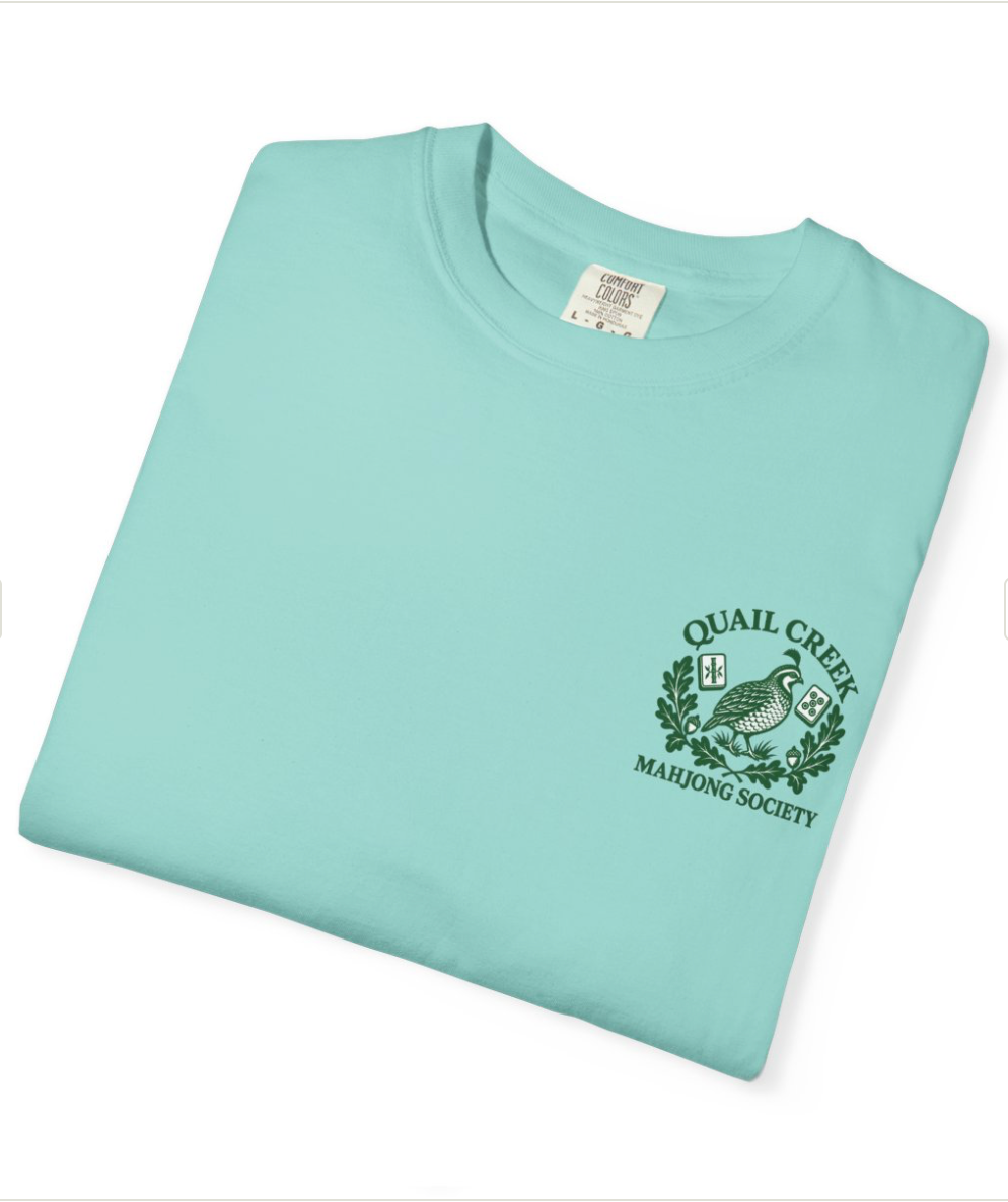 Custom Mahjong Club Tshirt | Quail Creek Mahjong Society | Create Your Own Club Logo