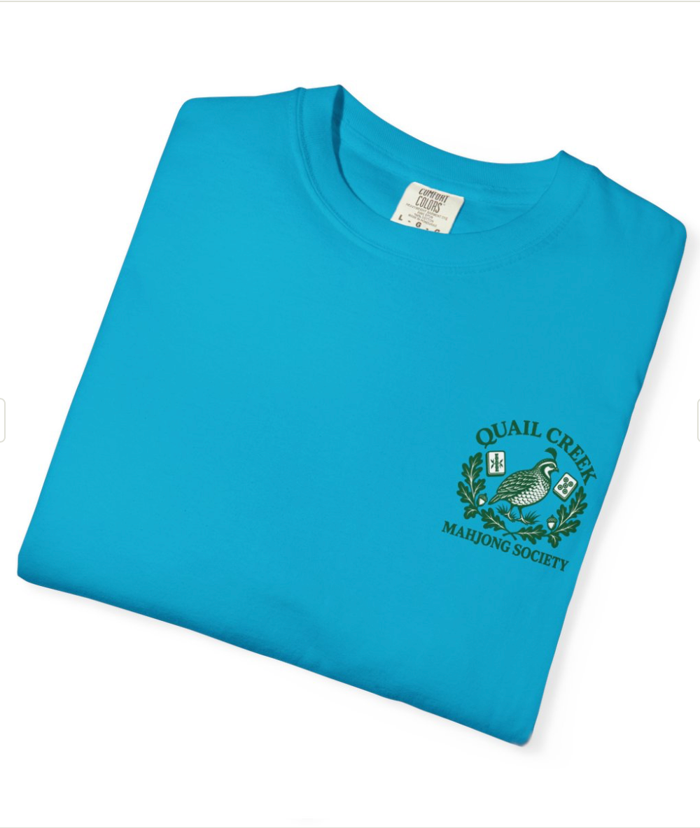Custom Mahjong Club Tshirt | Quail Creek Mahjong Society | Create Your Own Club Logo