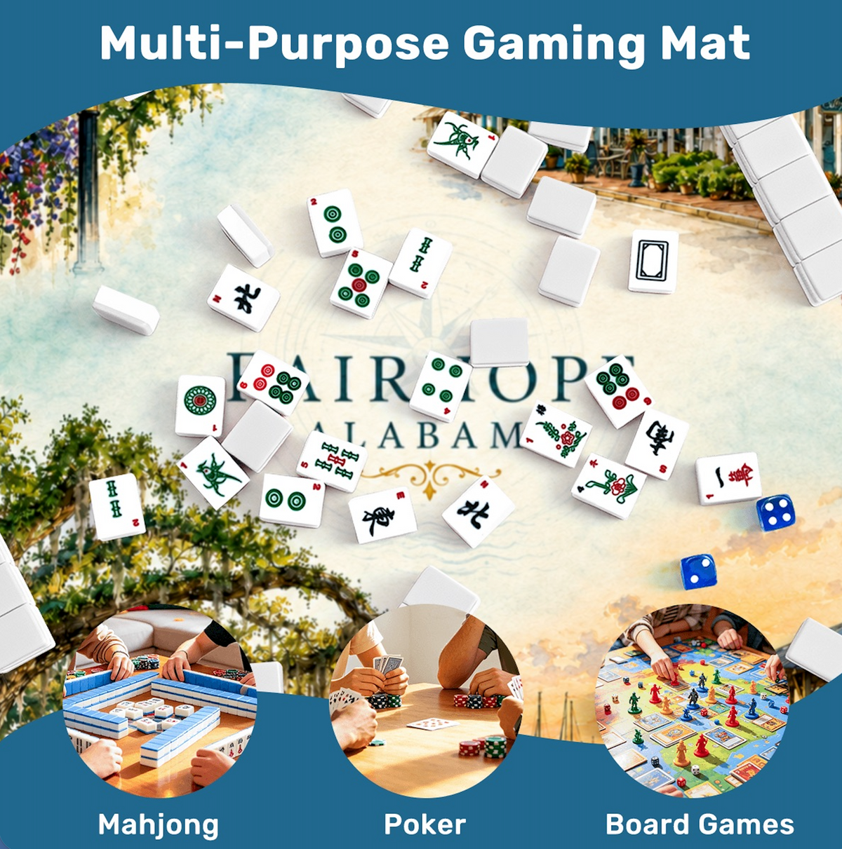 Fairhope Alabama Mahjong Mat