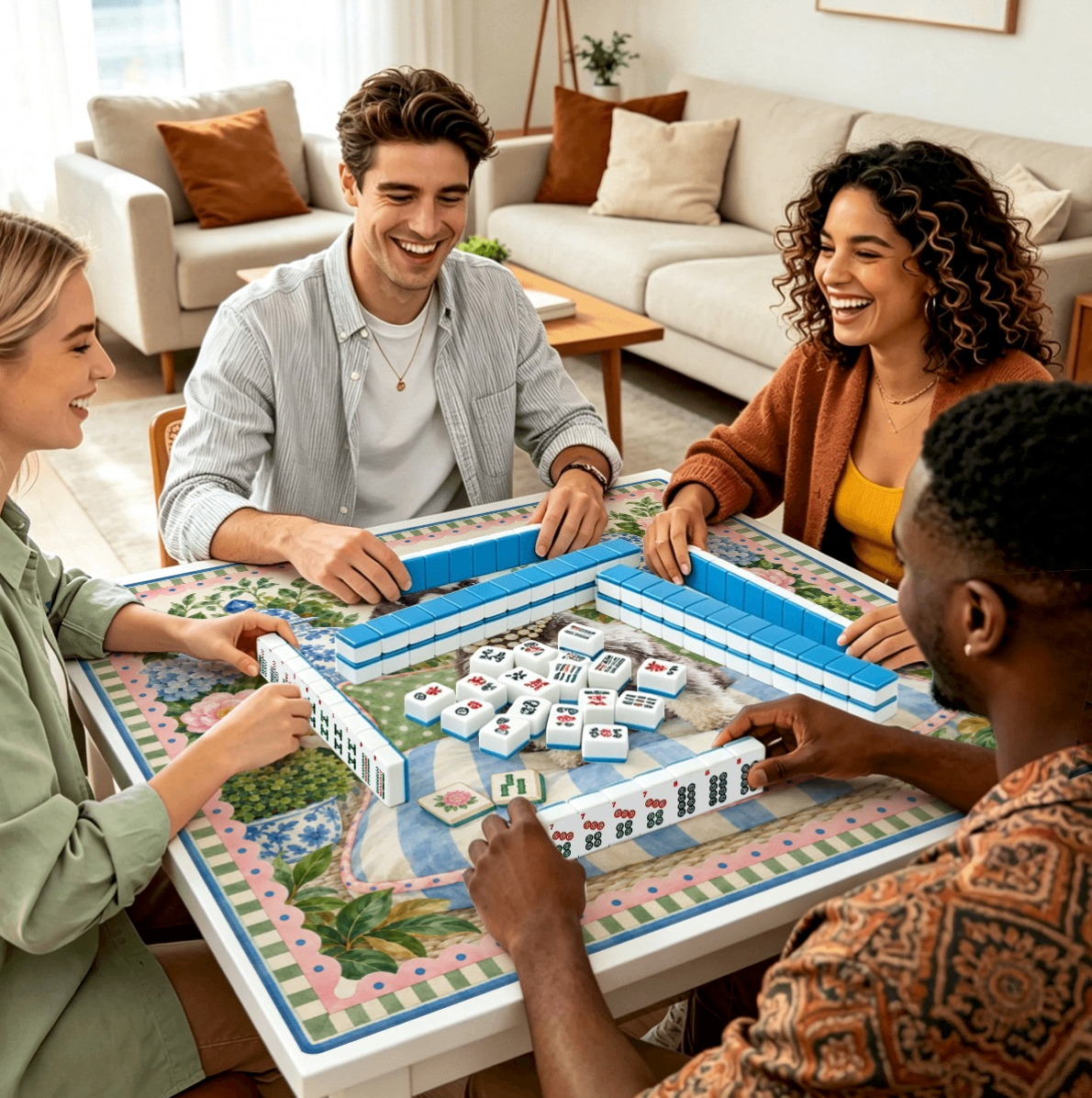 Schnauzer Mahjong Mat