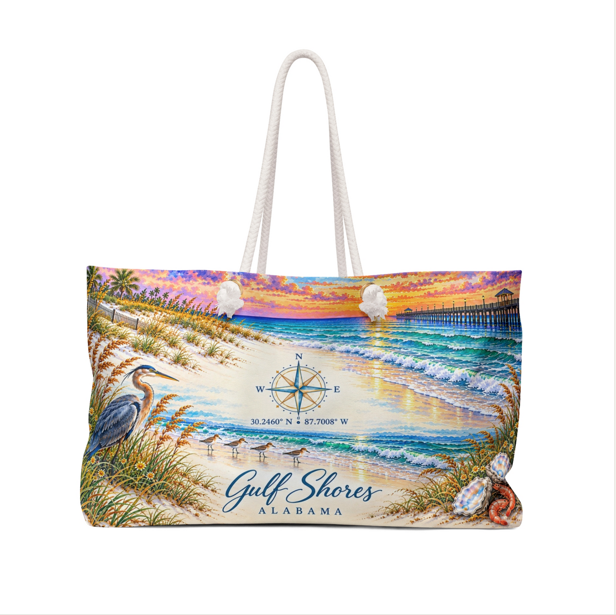 Gulf Shores Alabama Mahjong Tote Bag | Tile Pouch