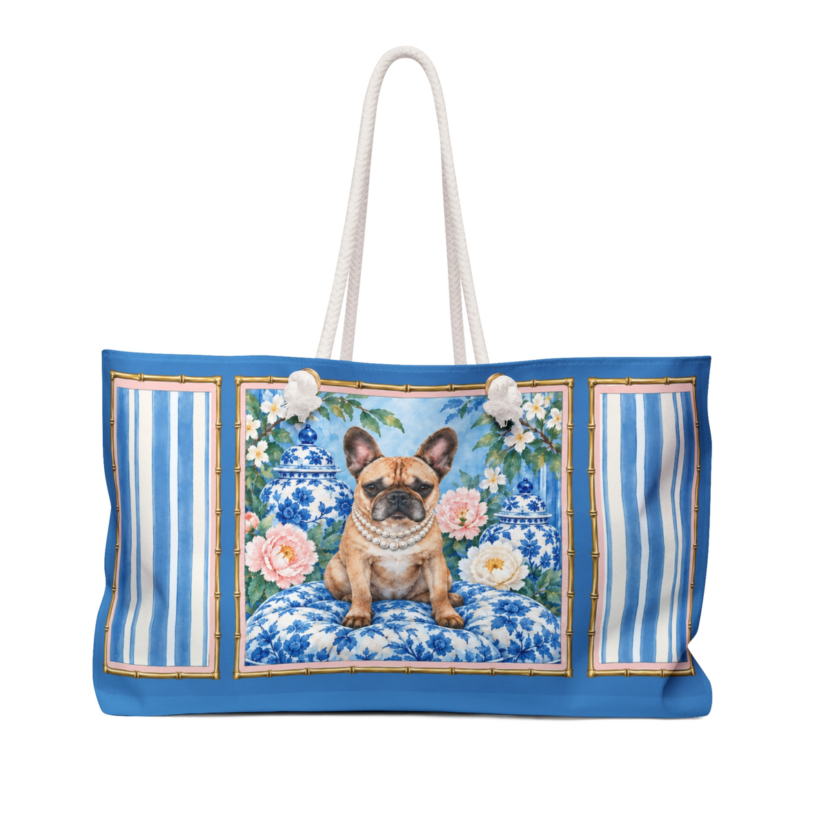 Frenchie Mahjong Tote Bag | Tile Pouch