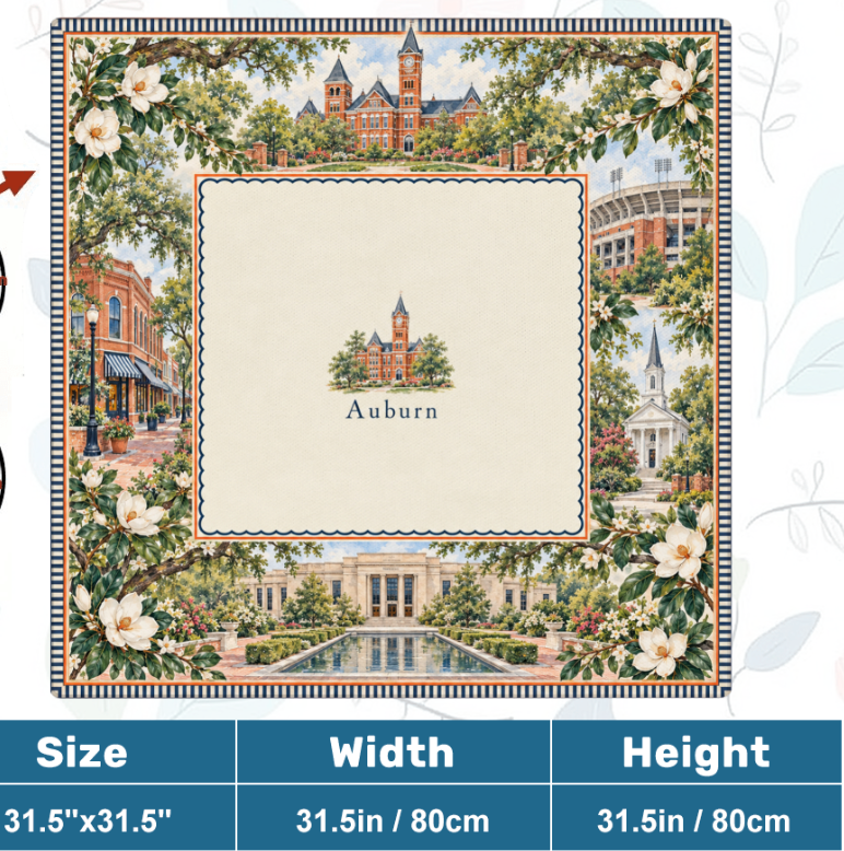 Auburn Alabama Mahjong Mat