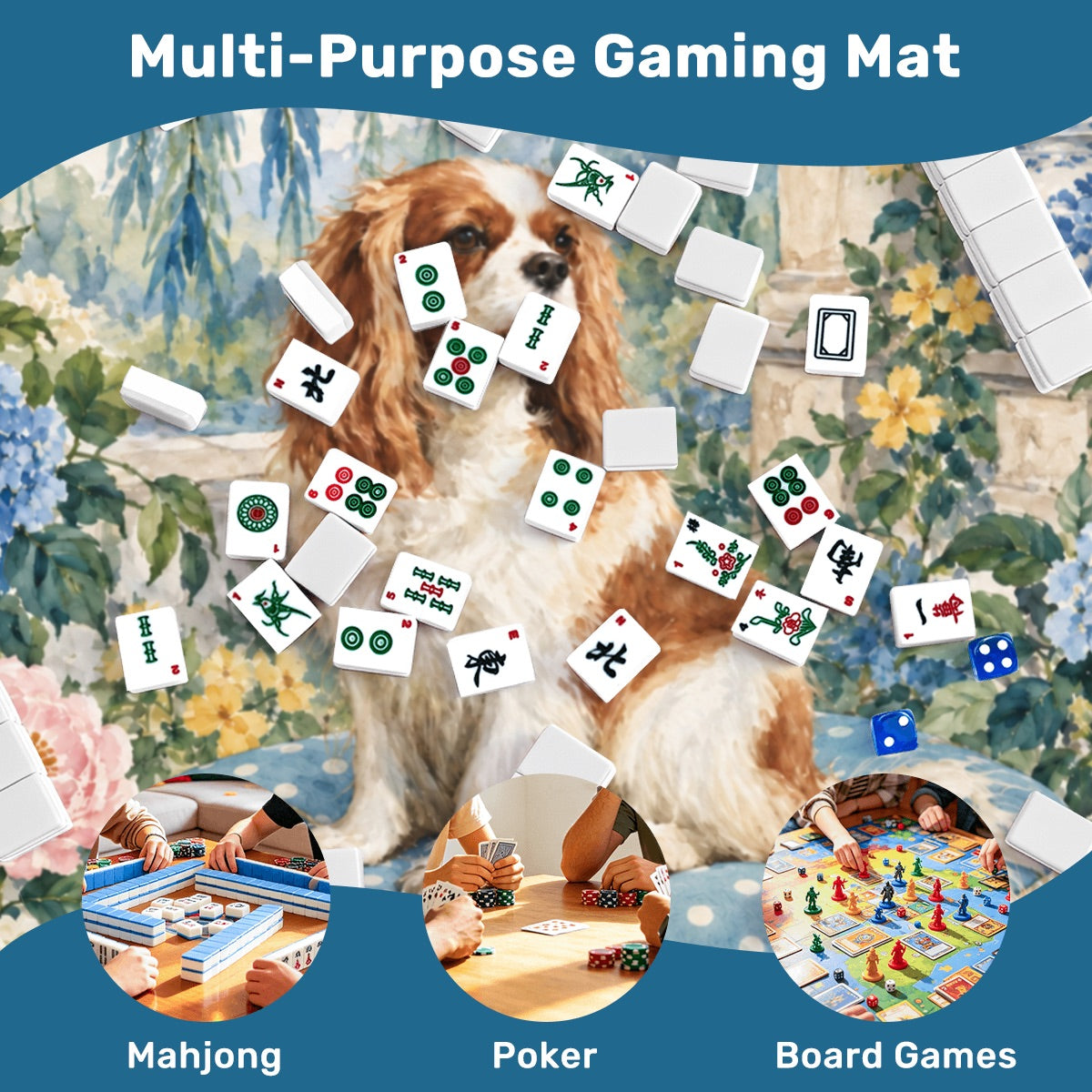 Cavalier King Charles Spaniel Mahjong Mat